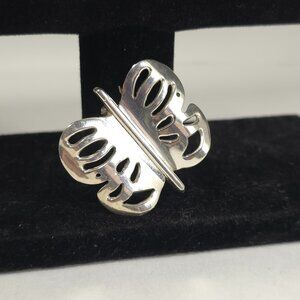 Vintage Taxco Butterfly Sterling Silver Brooch Mexico